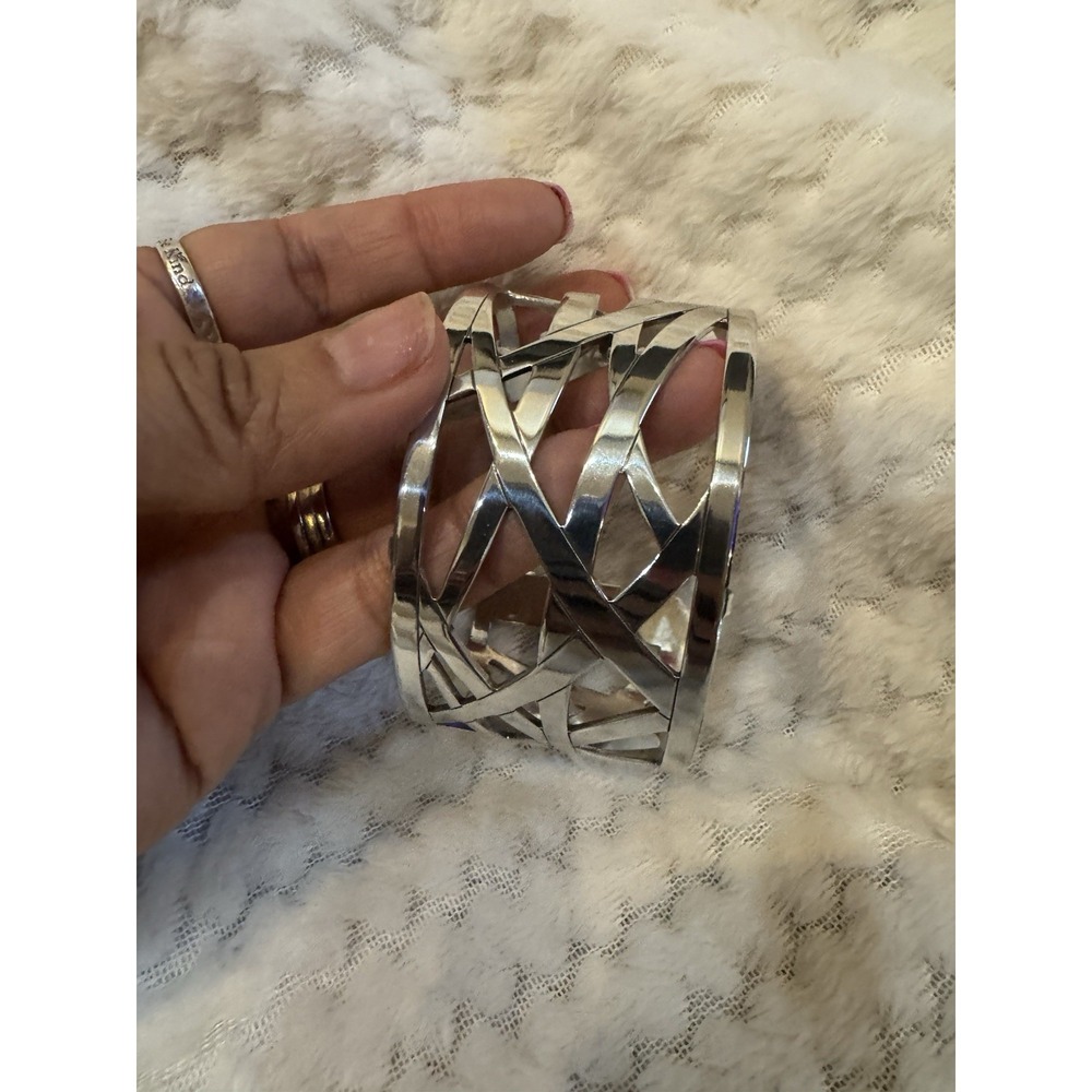 BRIGHTON CHRISTO Maritzburg Silver‎ Wide Cuff Bracelet
